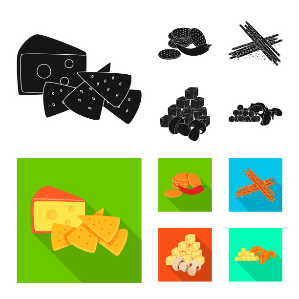 设计的味道和季节的标志集图片下载