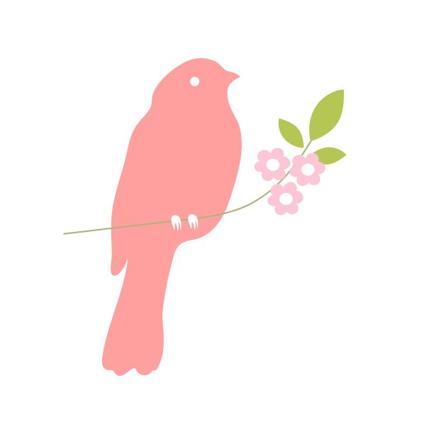 鸟在树枝上的剪影图片下载