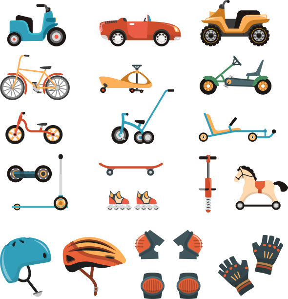 骑乘玩具元素集合图片下载