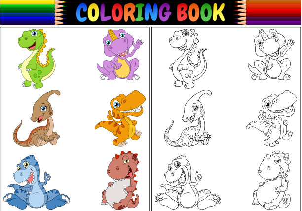 图画书与恐龙卡通收藏图片下载