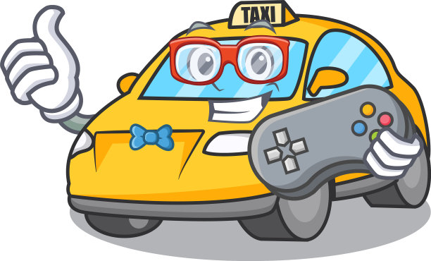 玩家出租车角色吉祥物风格图片下载