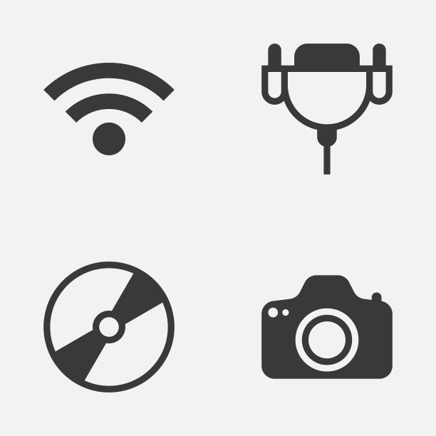 电脑图标集VGA线相机图片下载