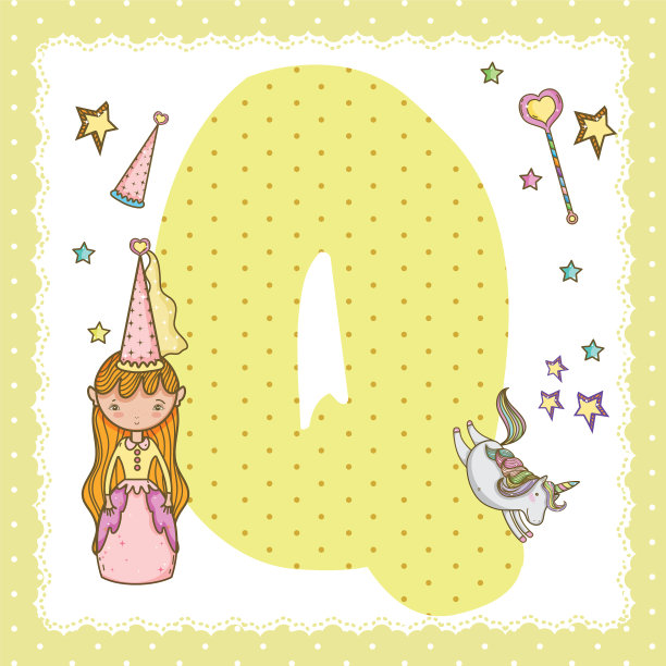 儿童字母Q图片下载