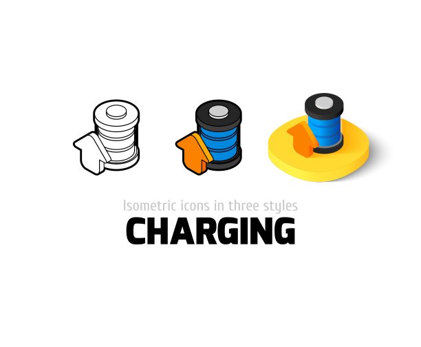 不同风格的充电图标图片下载