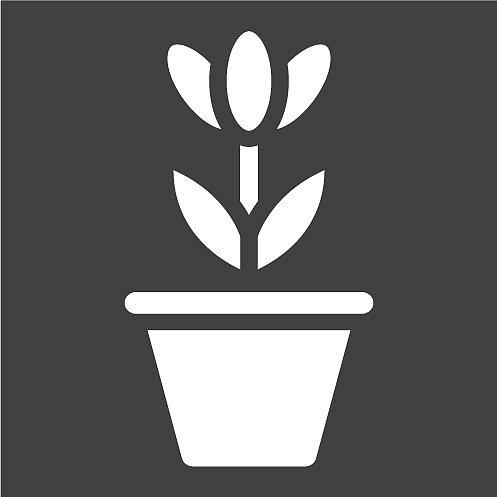 盆栽植物装饰图标图片下载