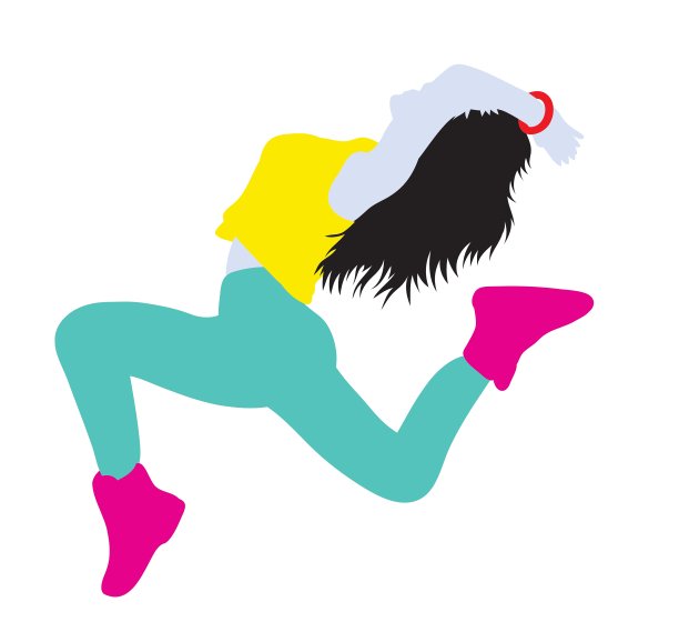 霹雳舞剪影的颜色图片下载