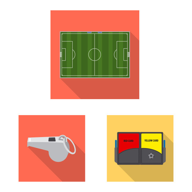 足球和齿轮符号集图片下载