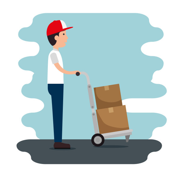 送货服务与快递提升箱图片下载