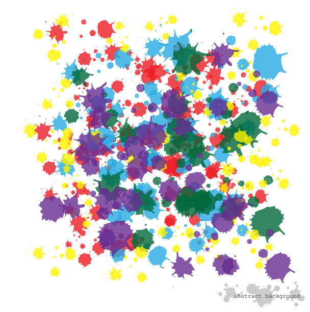 彩色斑点和喷绘在一种白色的习惯上图片下载