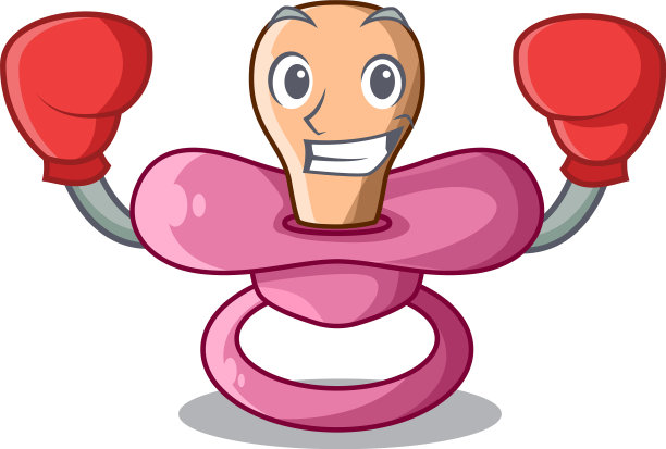 拳击人物为儿童奶嘴图片下载