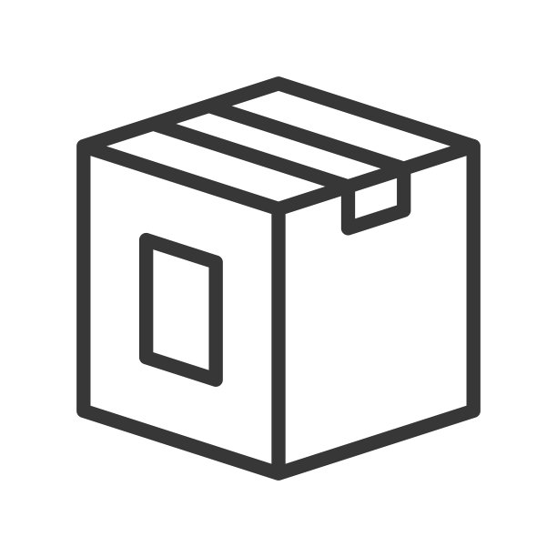 关闭的包装箱运输物流图标轮廓图片下载