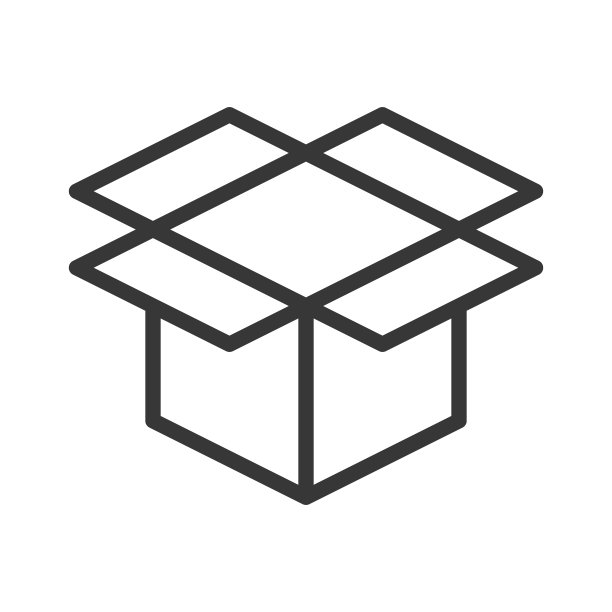 打开的盒子运输和物流图标轮廓图片下载