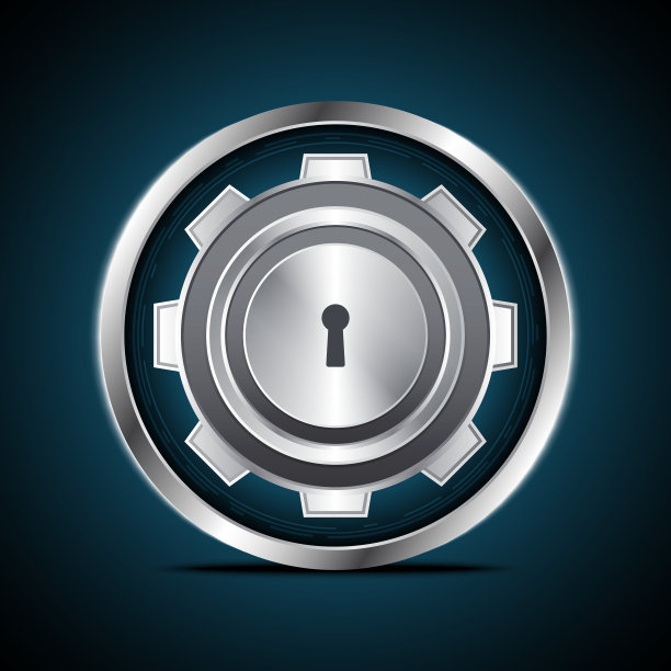 技术数字网络安全钥匙孔齿轮图片下载