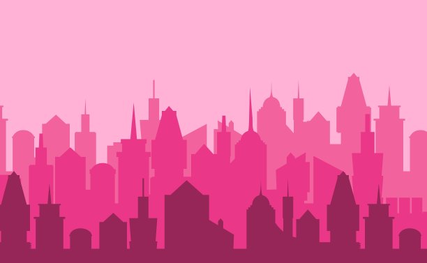 一套城市景观背景图片下载