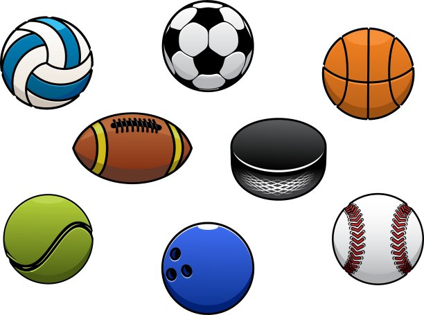 运动球孤立图标集图片下载