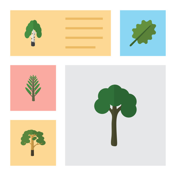 平面标志生态套材常绿木材图片下载