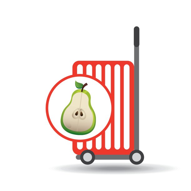 手推车店多汁的梨水果图片下载