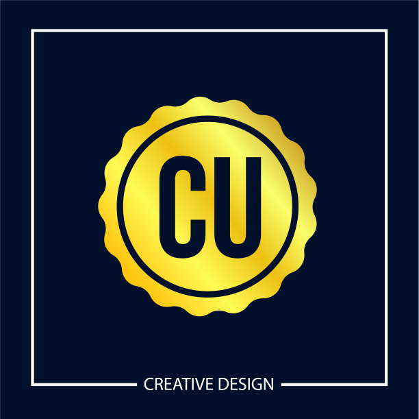 首字母CU logo模板设计图片下载