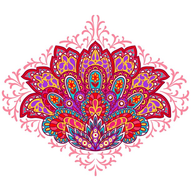 印度民族装饰手绘装饰图片下载