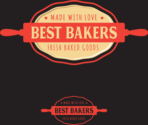 面包店的标志和标志图片下载