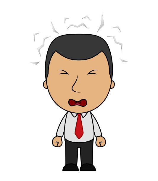 商人愤怒的卡通图片下载