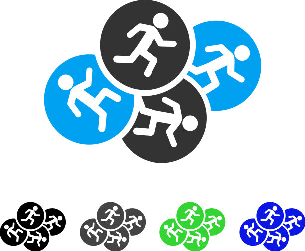 跑步男人的平面图标图片下载