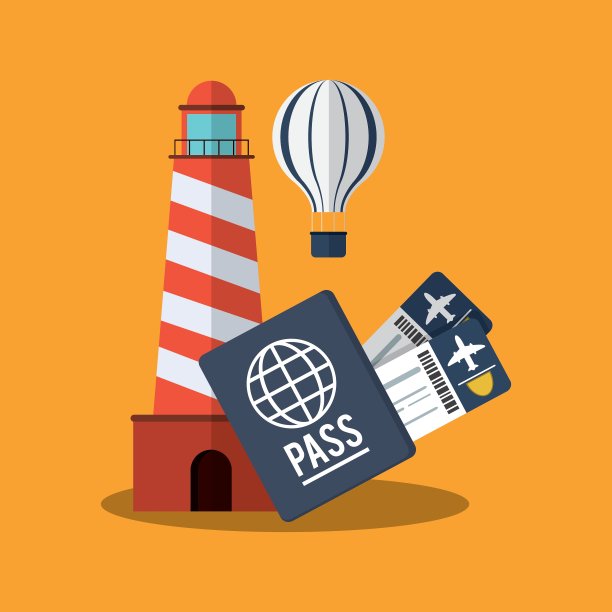 旅游灯塔与旅游概念图片下载