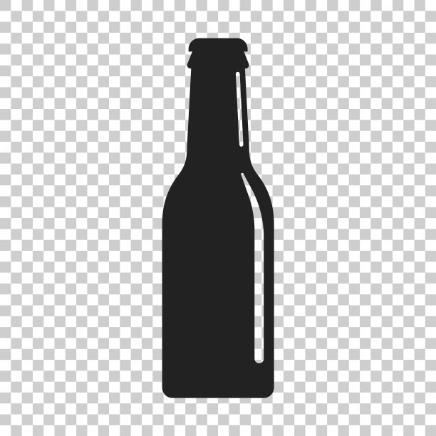 扁平风格啤酒瓶图标图片下载