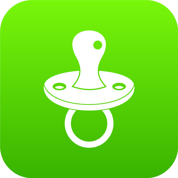 婴儿奶嘴图标数字绿色图片下载