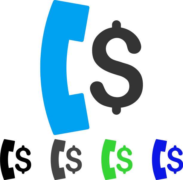 付费电话扁平图标图片下载