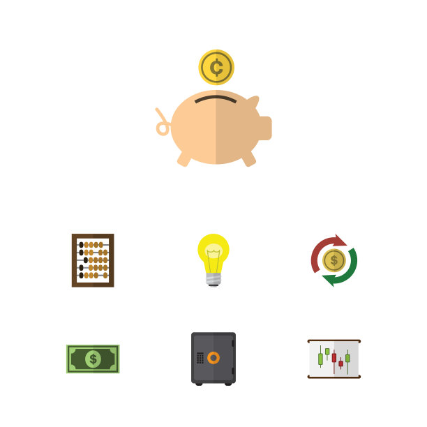 平图标进入一套计数器的保险箱图片下载