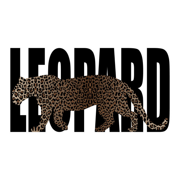 豹纹t恤时尚印花豹纹图片下载