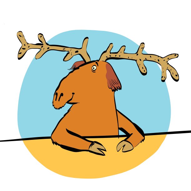 圣诞驯鹿或驼鹿图片下载