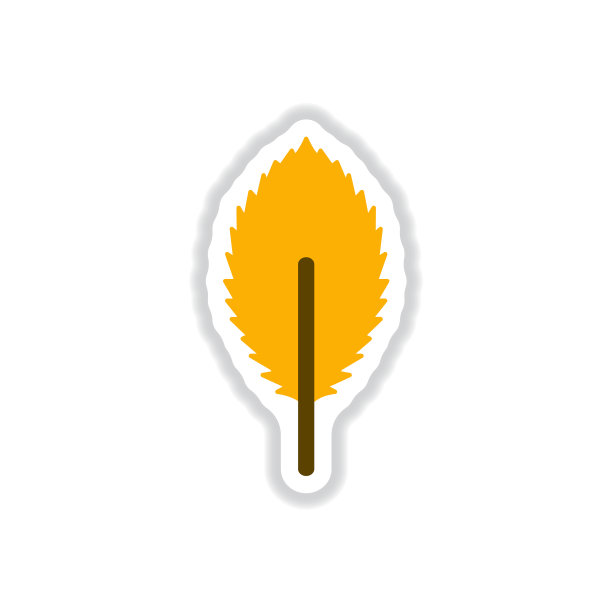 标签与叶子阴影图标设计图片下载