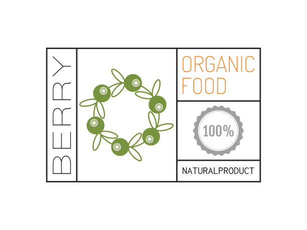 有机食品标志、标志和健康标签图片下载