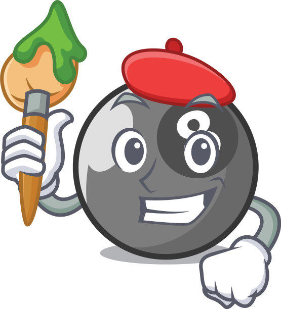 艺术家台球人物卡通图片下载