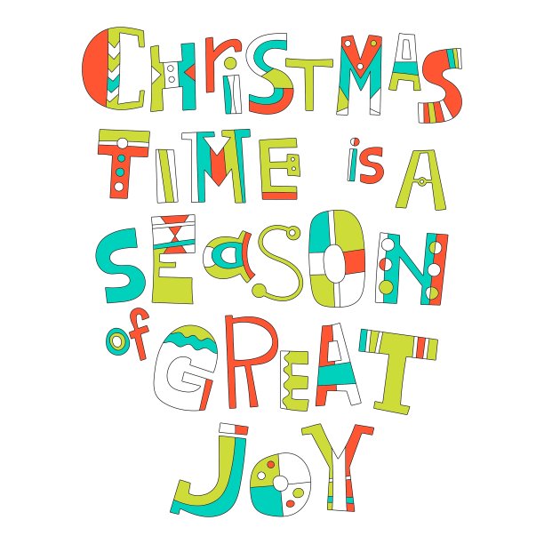 圣诞祝福装饰字母图片下载