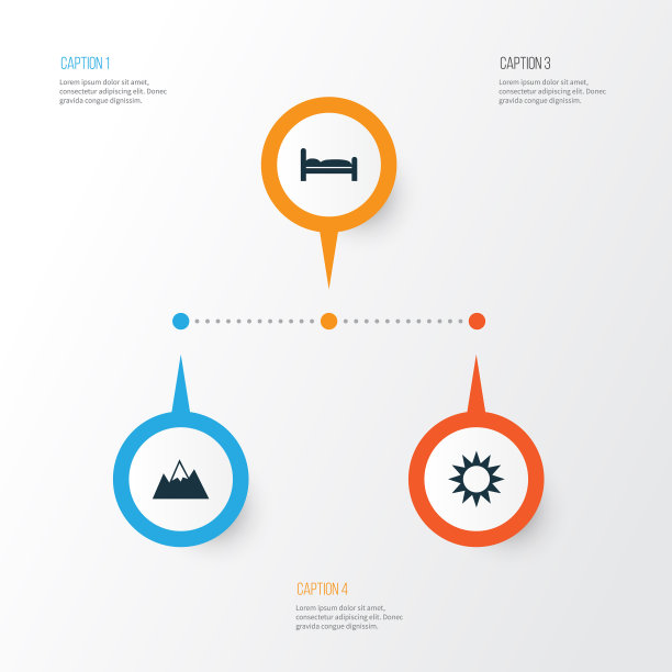 旅行图标集合山阳光图片下载