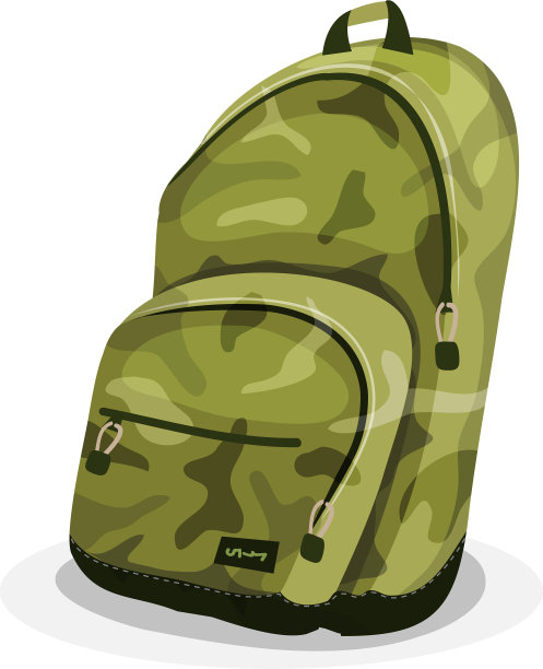 迷彩图案的书包图片下载