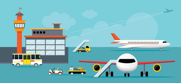 机场航站楼地面工作图片下载