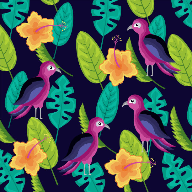 热带自然树叶图片下载