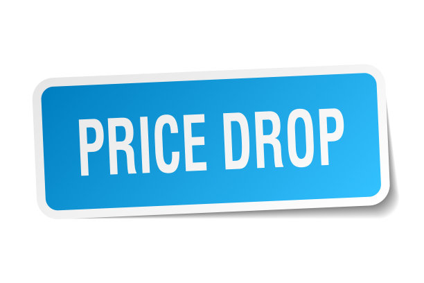 价格下降方形标签上的白色图片下载