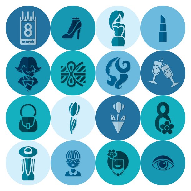 妇女节图标集图片下载