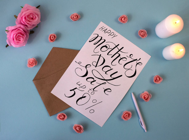 贺卡，横幅，图案，母亲节五折优惠图片下载