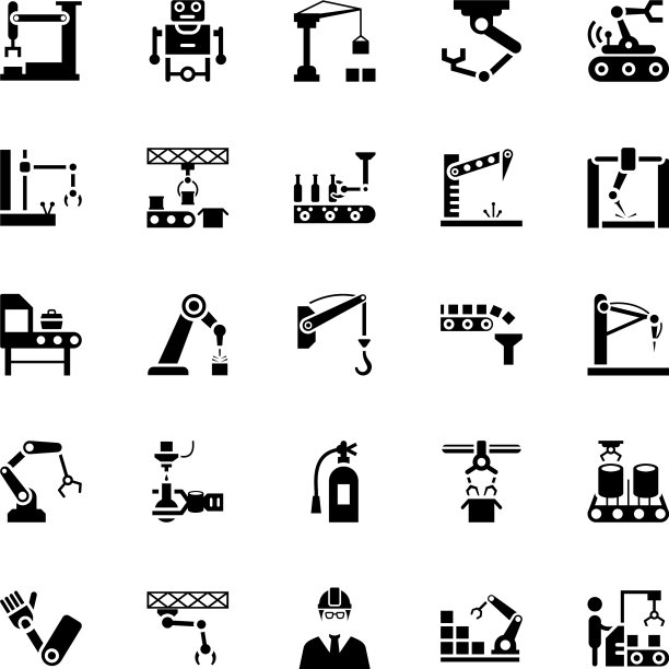 制造机器人字形图标图片下载