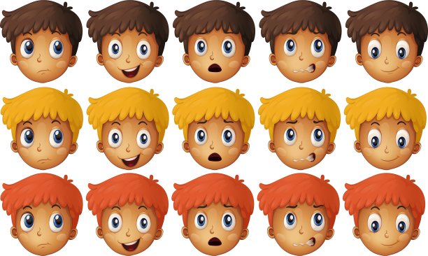 不同情绪的男孩图片下载