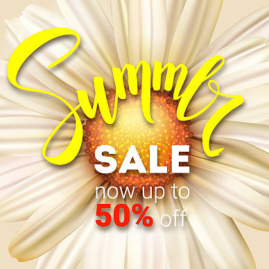 夏日促销海报用手写文字贴起来图片下载