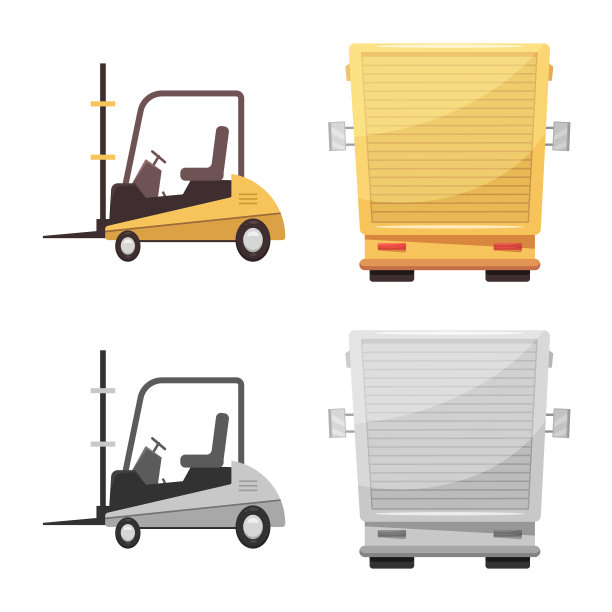 货物孤立物和货物标志的集合图片下载