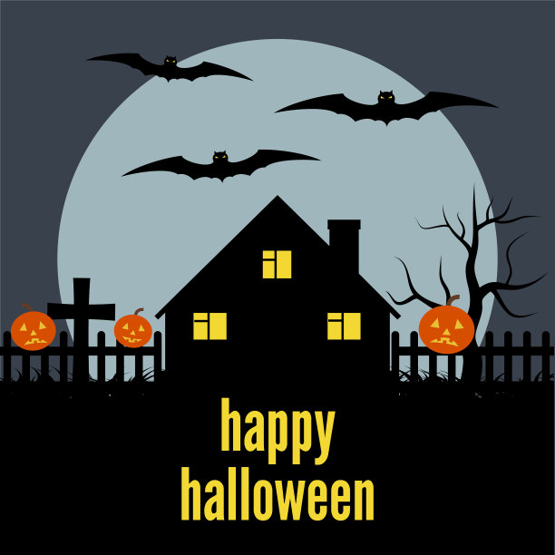 万圣节孤独的房子图片下载