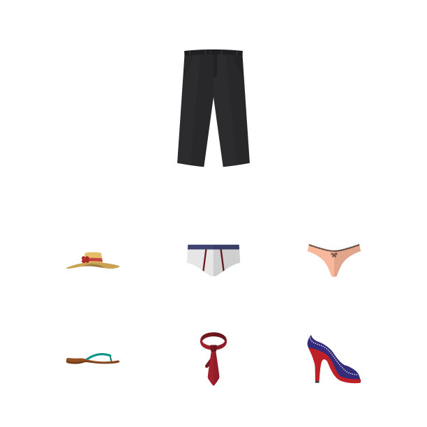扁平图标服装套内衣优雅图片下载